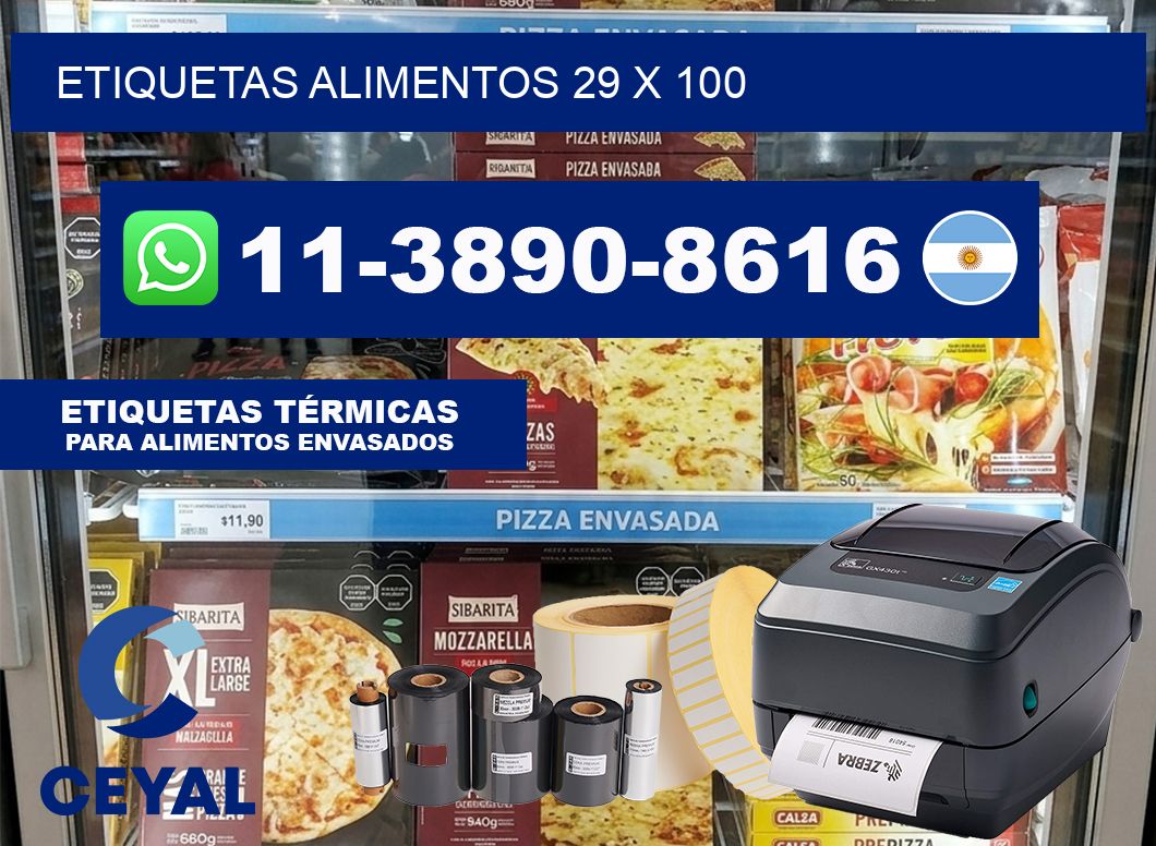 etiquetas alimentos 29 x 100