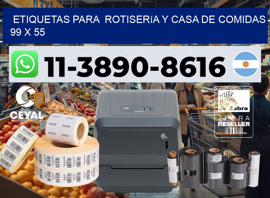 etiquetas para  Rotisería y casa de comidas 99 x 55