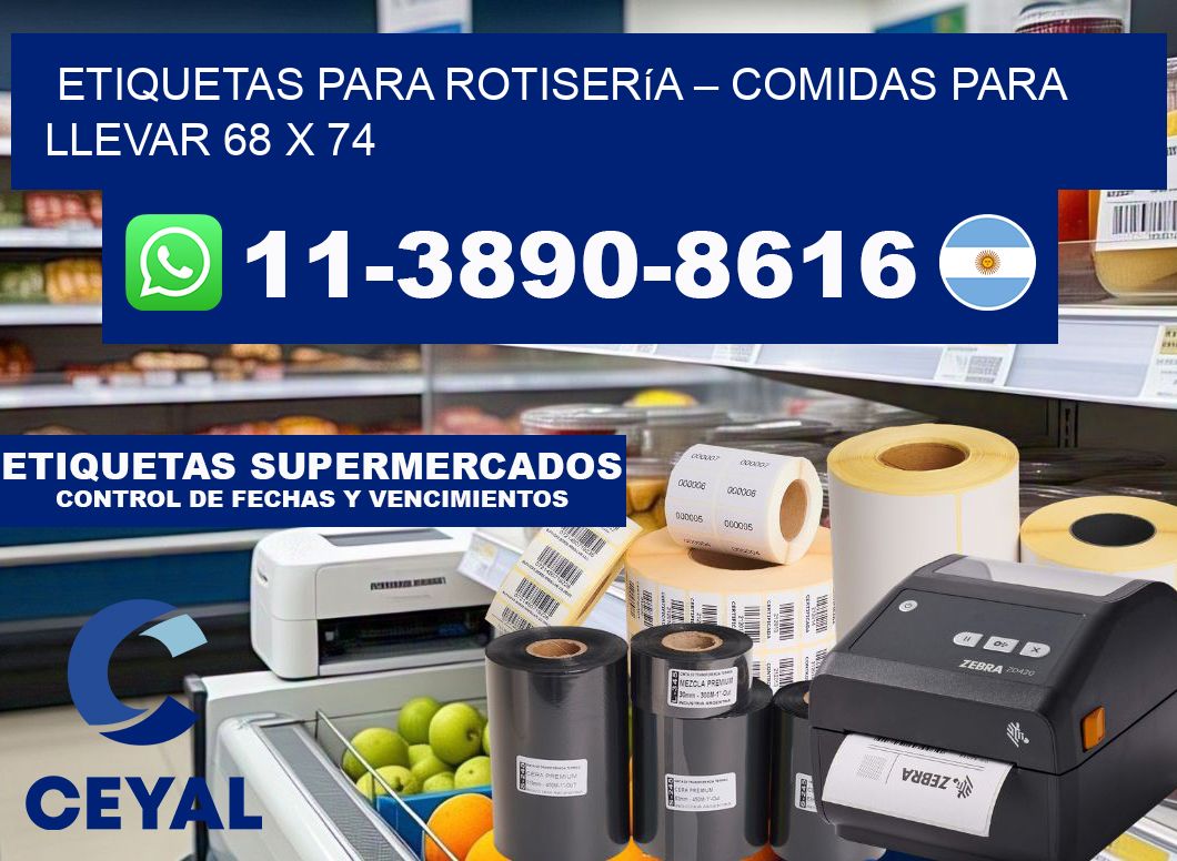 etiquetas para Rotisería – comidas para llevar 68 x 74
