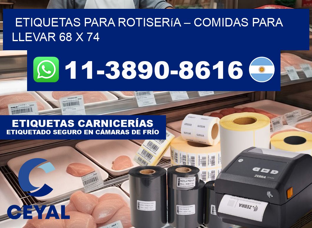 etiquetas para Rotisería – comidas para llevar 68 x 74
