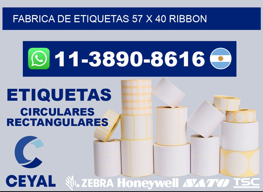 fabrica de etiquetas 57 x 40 ribbon
