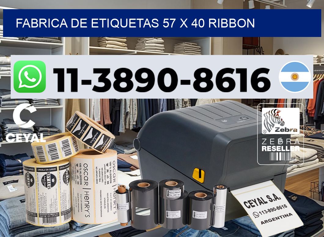 fabrica de etiquetas 57 x 40 ribbon