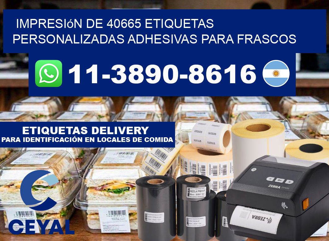 impresión de 40665 etiquetas personalizadas adhesivas para frascos