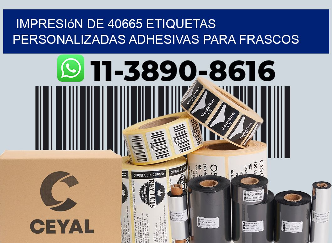 impresión de 40665 etiquetas personalizadas adhesivas para frascos