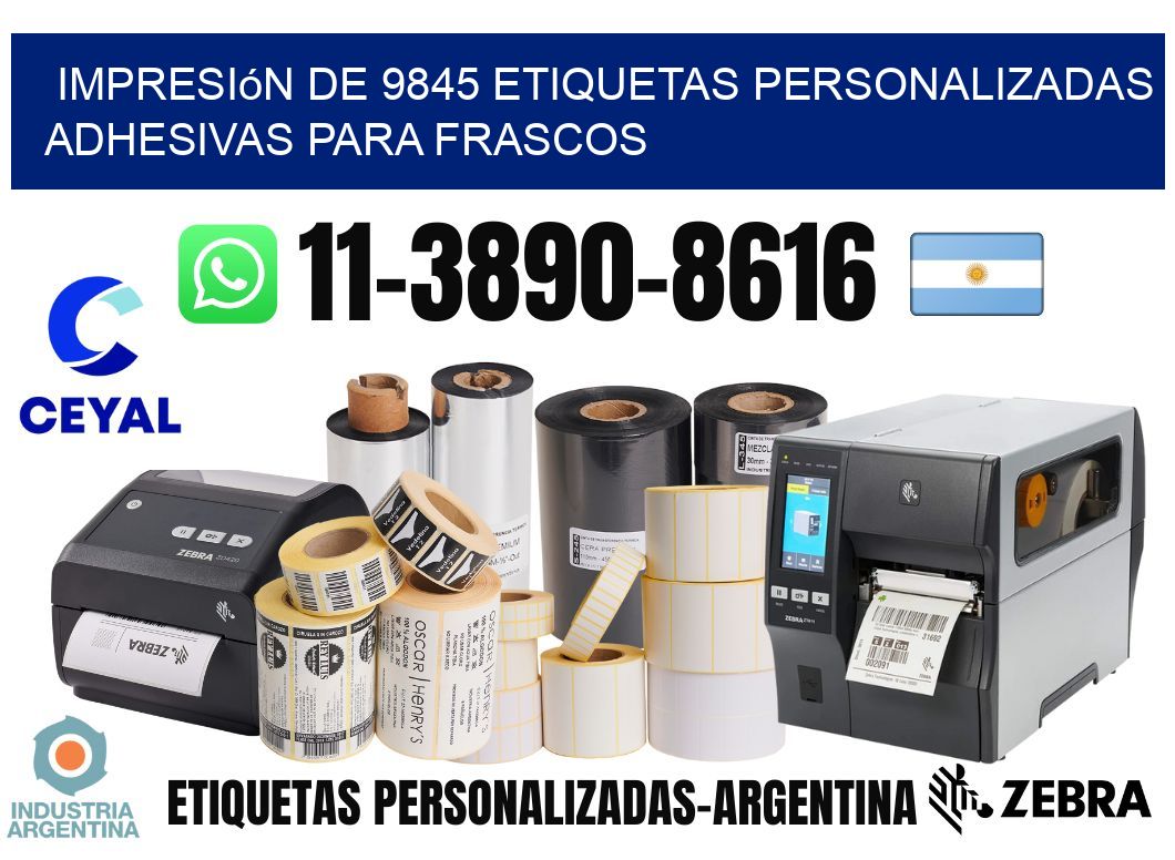 impresión de 9845 etiquetas personalizadas adhesivas para frascos