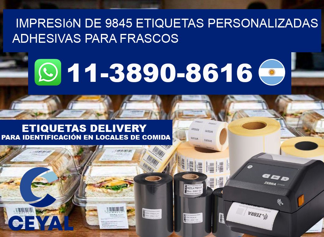 impresión de 9845 etiquetas personalizadas adhesivas para frascos