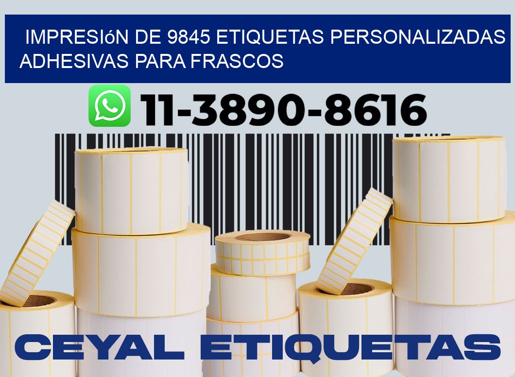 impresión de 9845 etiquetas personalizadas adhesivas para frascos