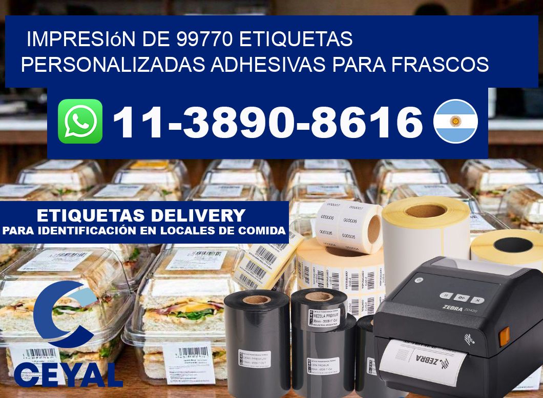 impresión de 99770 etiquetas personalizadas adhesivas para frascos