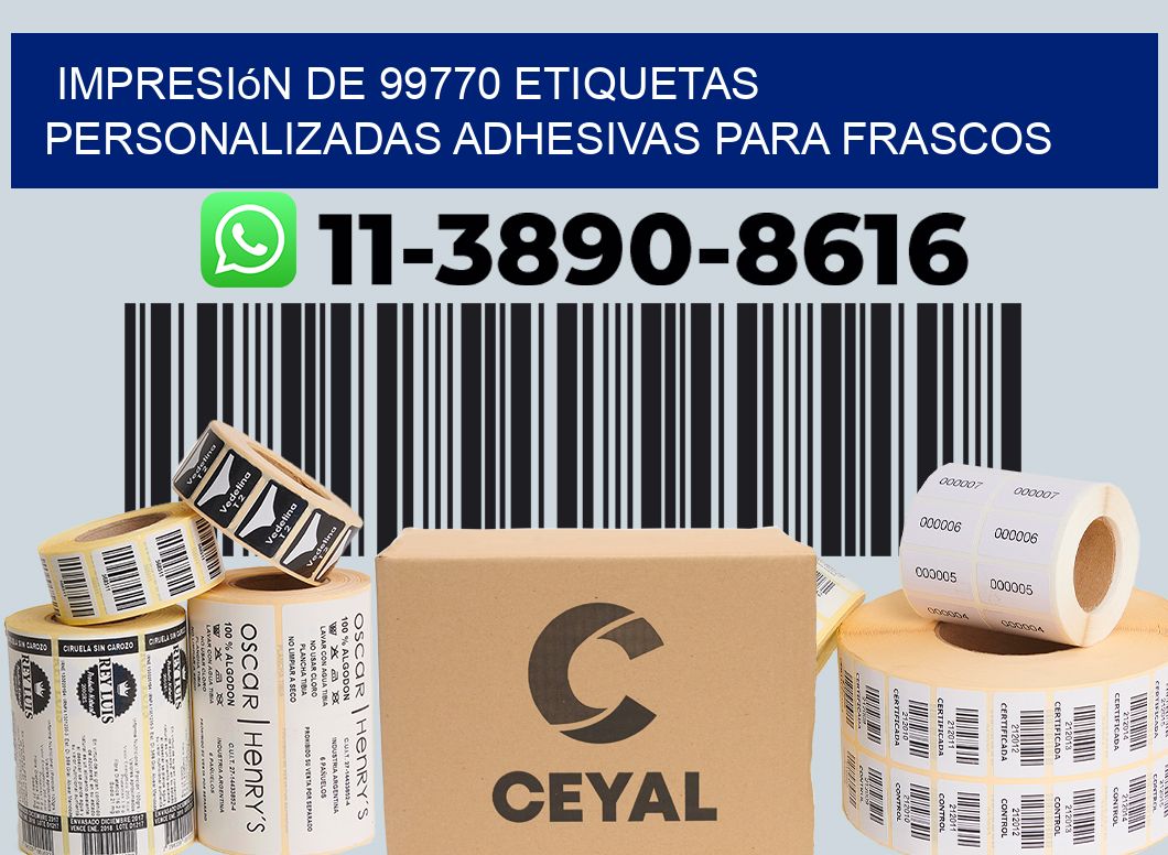 impresión de 99770 etiquetas personalizadas adhesivas para frascos