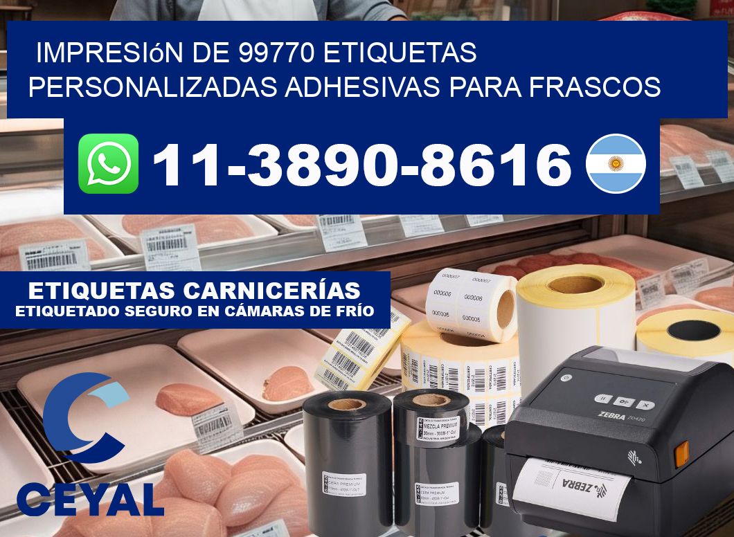 impresión de 99770 etiquetas personalizadas adhesivas para frascos