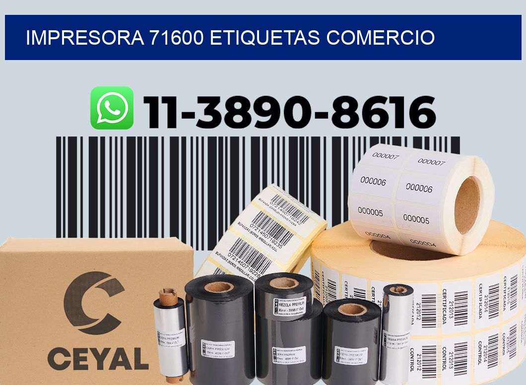 impresora 71600 etiquetas comercio