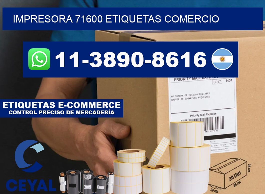 impresora 71600 etiquetas comercio