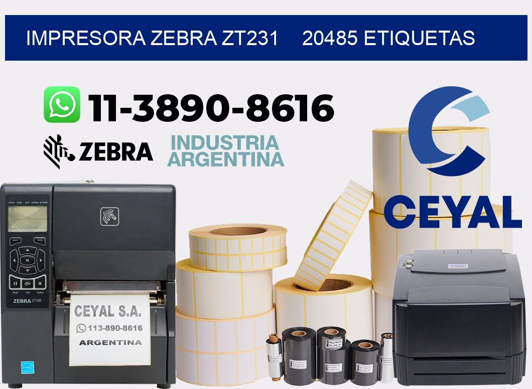 impresora zebra zt231    20485 etiquetas