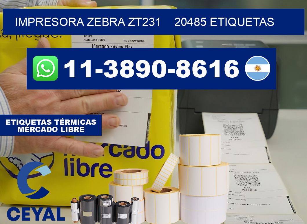 impresora zebra zt231    20485 etiquetas