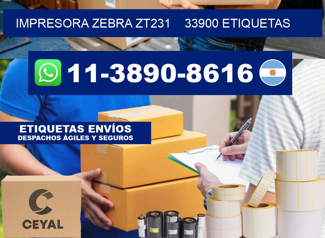 impresora zebra zt231    33900 etiquetas