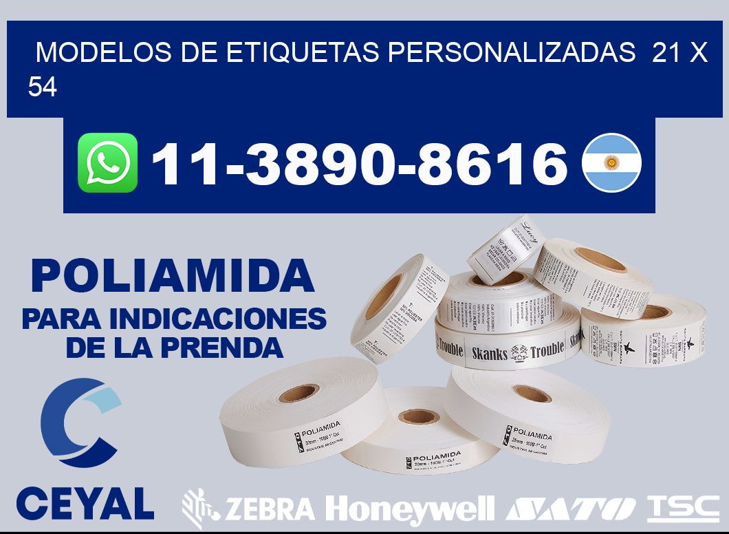 modelos de etiquetas personalizadas  21 x 54