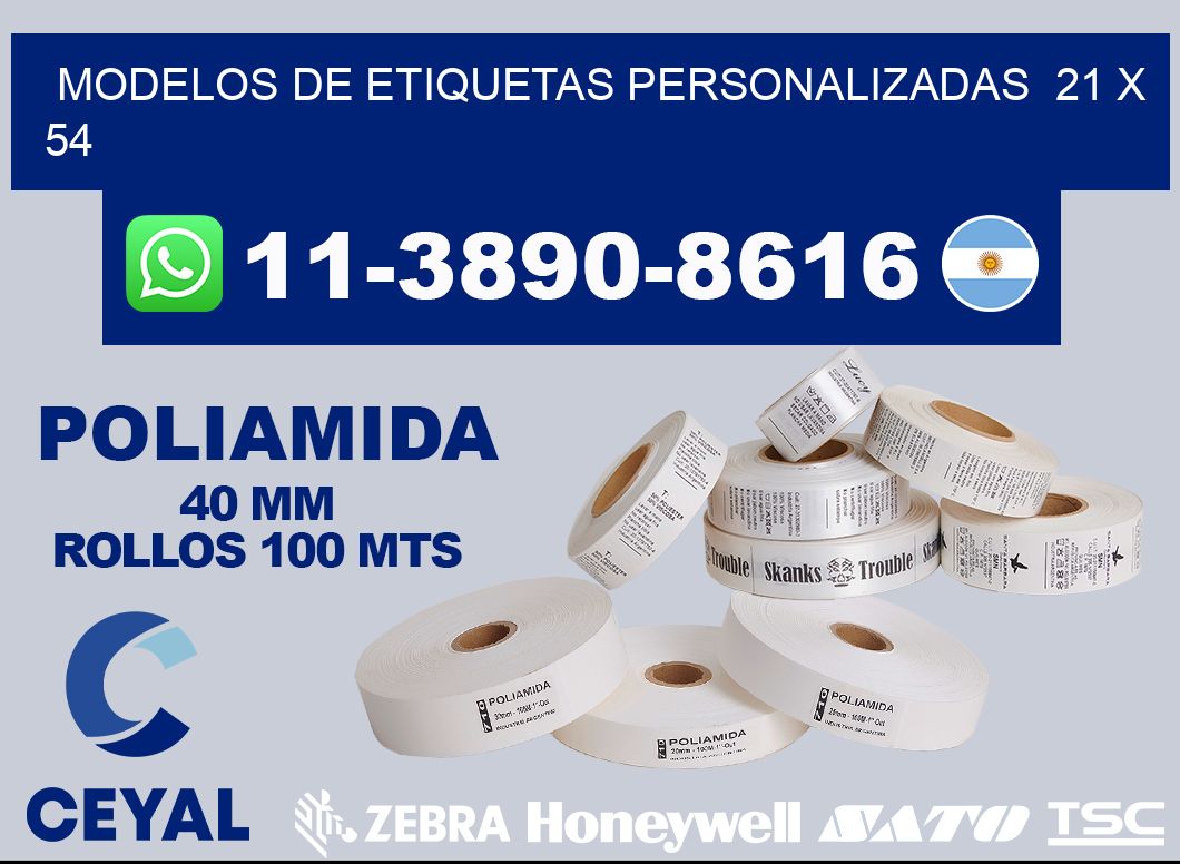 modelos de etiquetas personalizadas  21 x 54