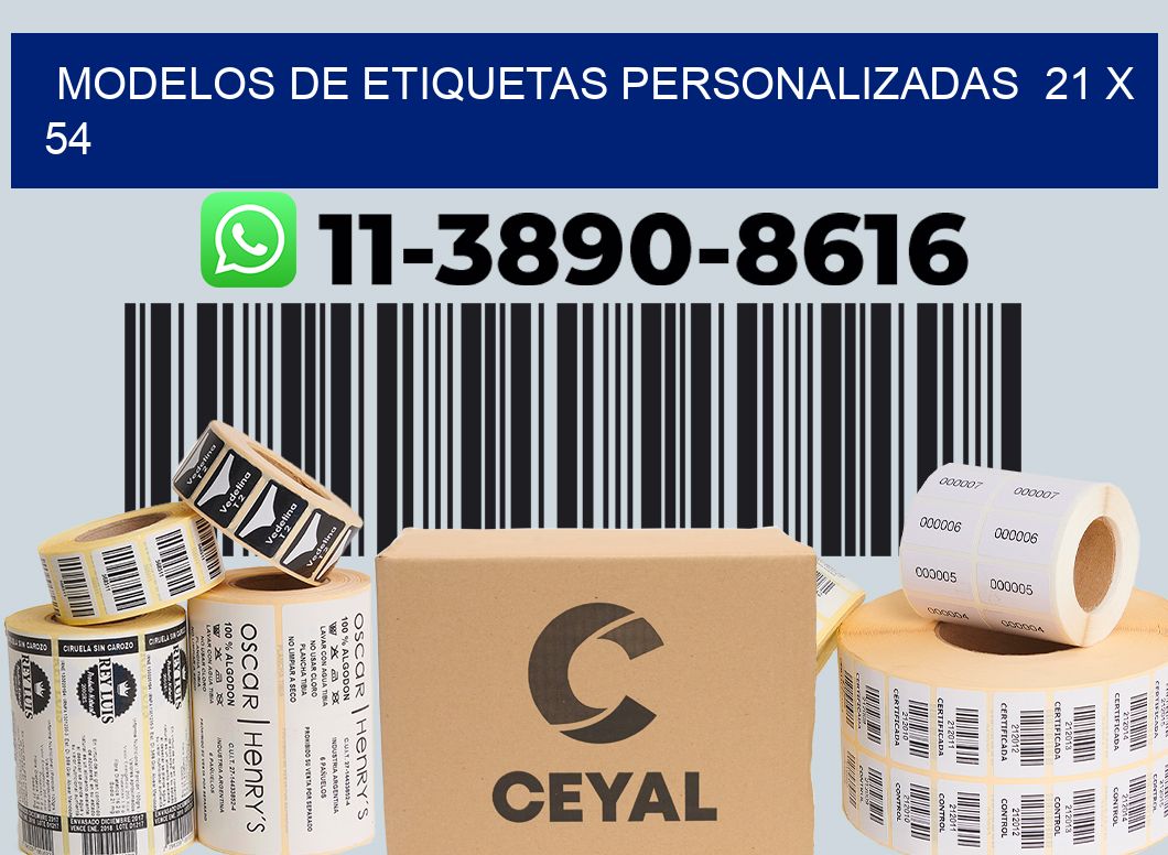 modelos de etiquetas personalizadas  21 x 54