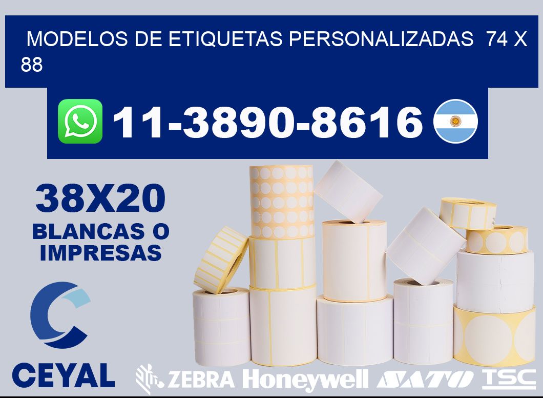 modelos de etiquetas personalizadas 74 x 88