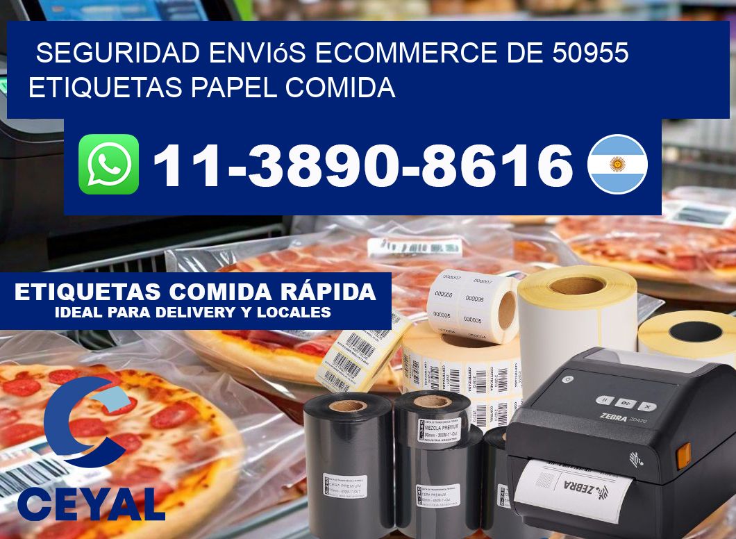 seguridad enviós ecommerce de 50955 etiquetas papel comida