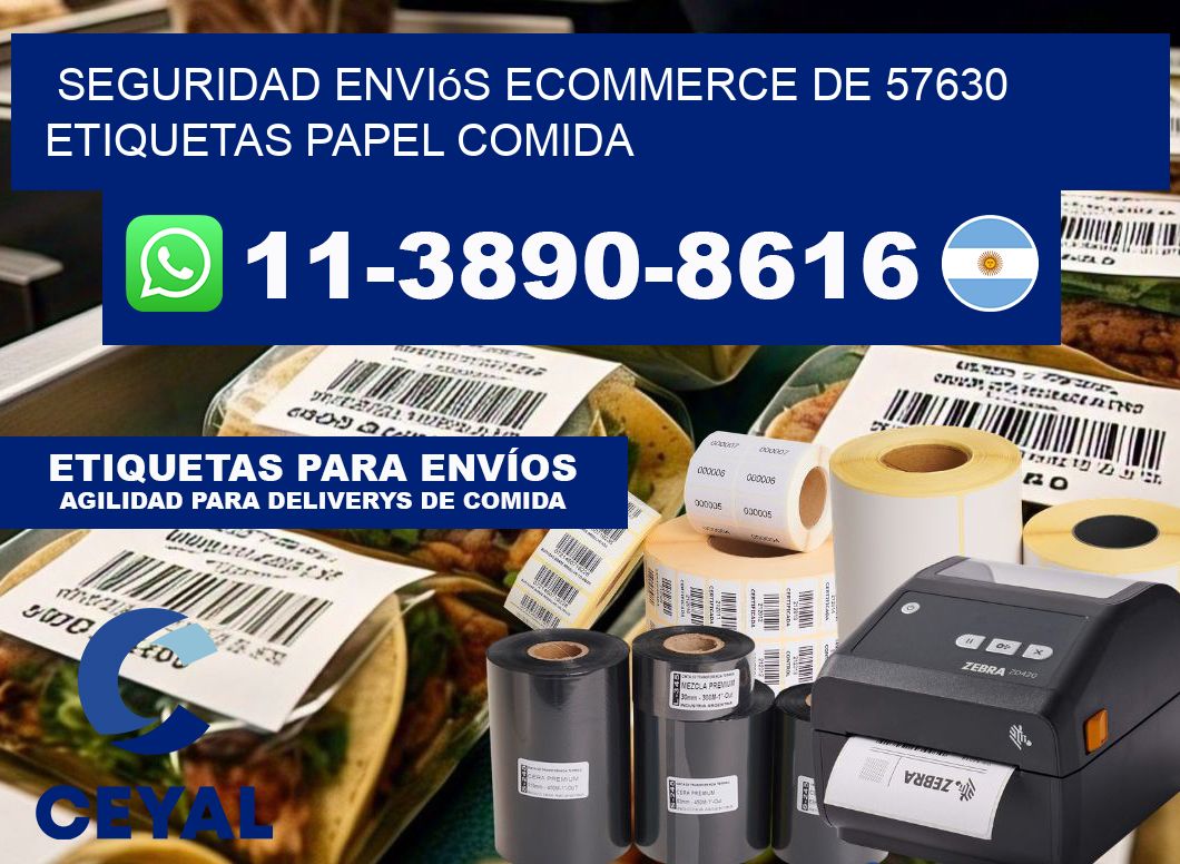 seguridad enviós ecommerce de 57630 etiquetas papel comida