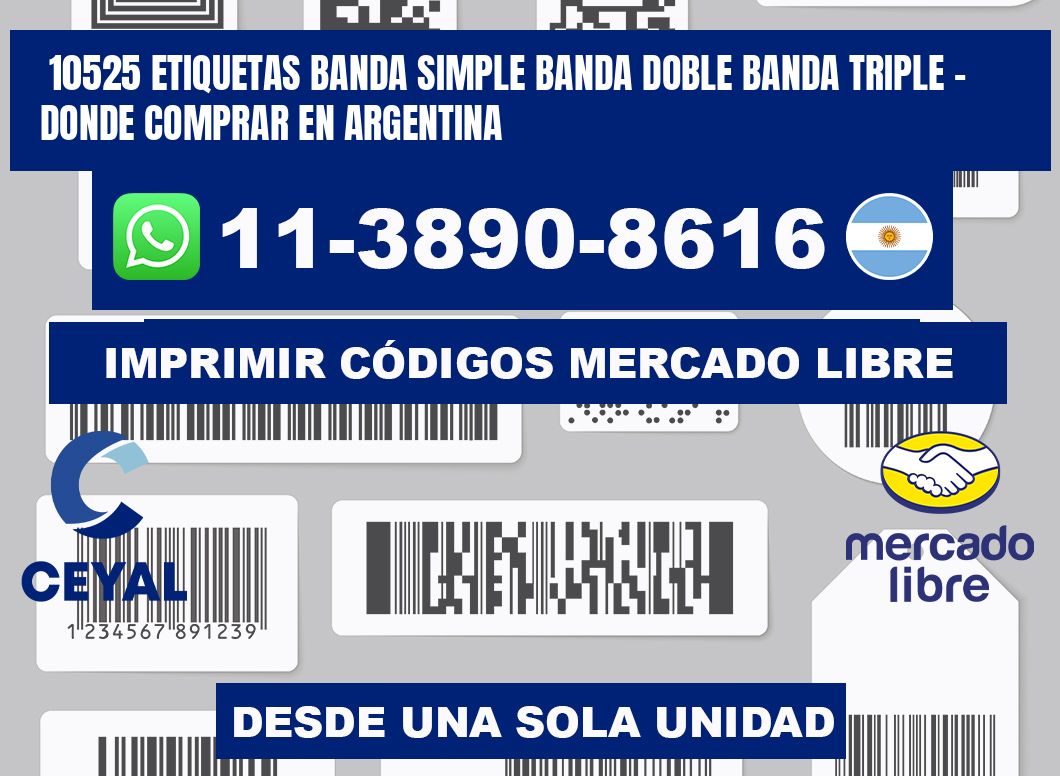 10525 etiquetas banda simple banda doble banda triple - Donde Comprar en Argentina
