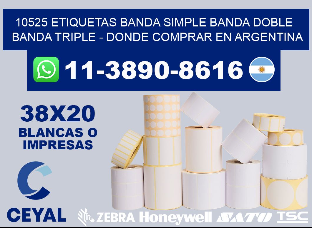 10525 etiquetas banda simple banda doble banda triple - Donde Comprar en Argentina