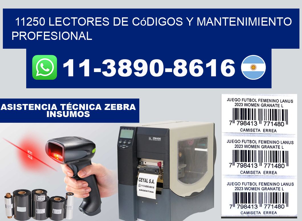 11250 Lectores de Códigos y Mantenimiento Profesional