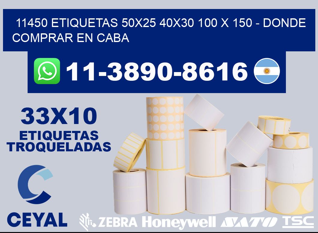 11450 etiquetas 50x25 40x30 100 x 150 - Donde Comprar en Caba