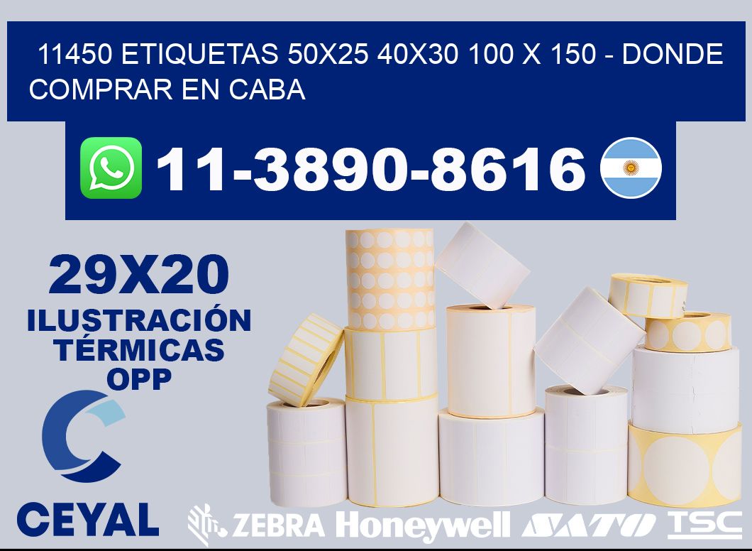 11450 etiquetas 50x25 40x30 100 x 150 - Donde Comprar en Caba