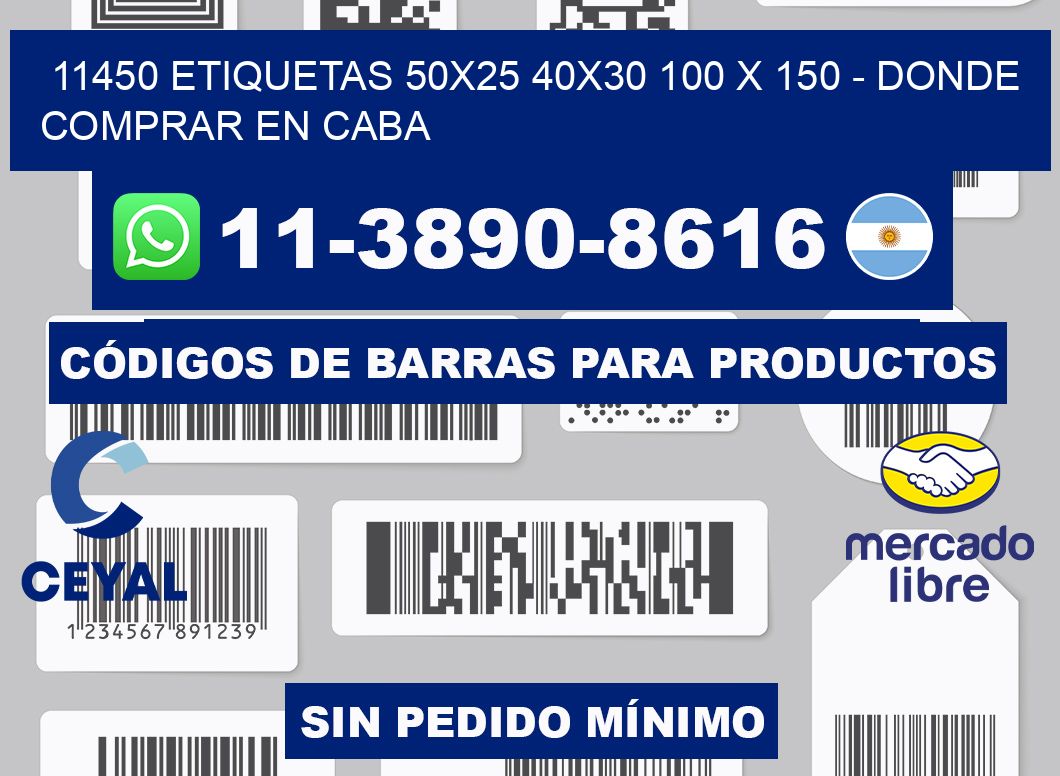 11450 etiquetas 50x25 40x30 100 x 150 - Donde Comprar en Caba