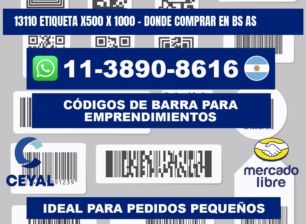 13110 etiqueta x500 x 1000 - Donde Comprar en bs as
