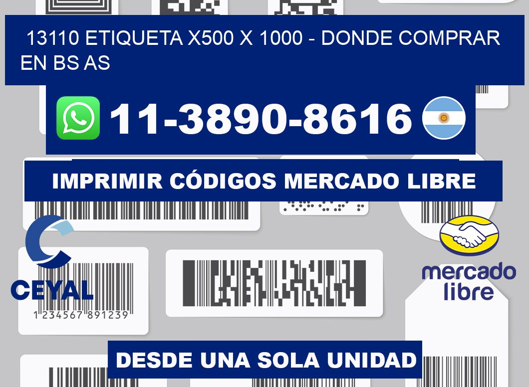 13110 etiqueta x500 x 1000 - Donde Comprar en bs as