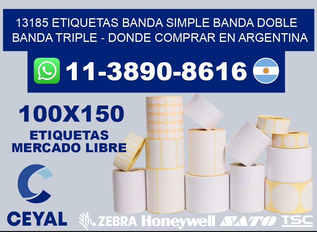 13185 etiquetas banda simple banda doble banda triple - Donde Comprar en Argentina