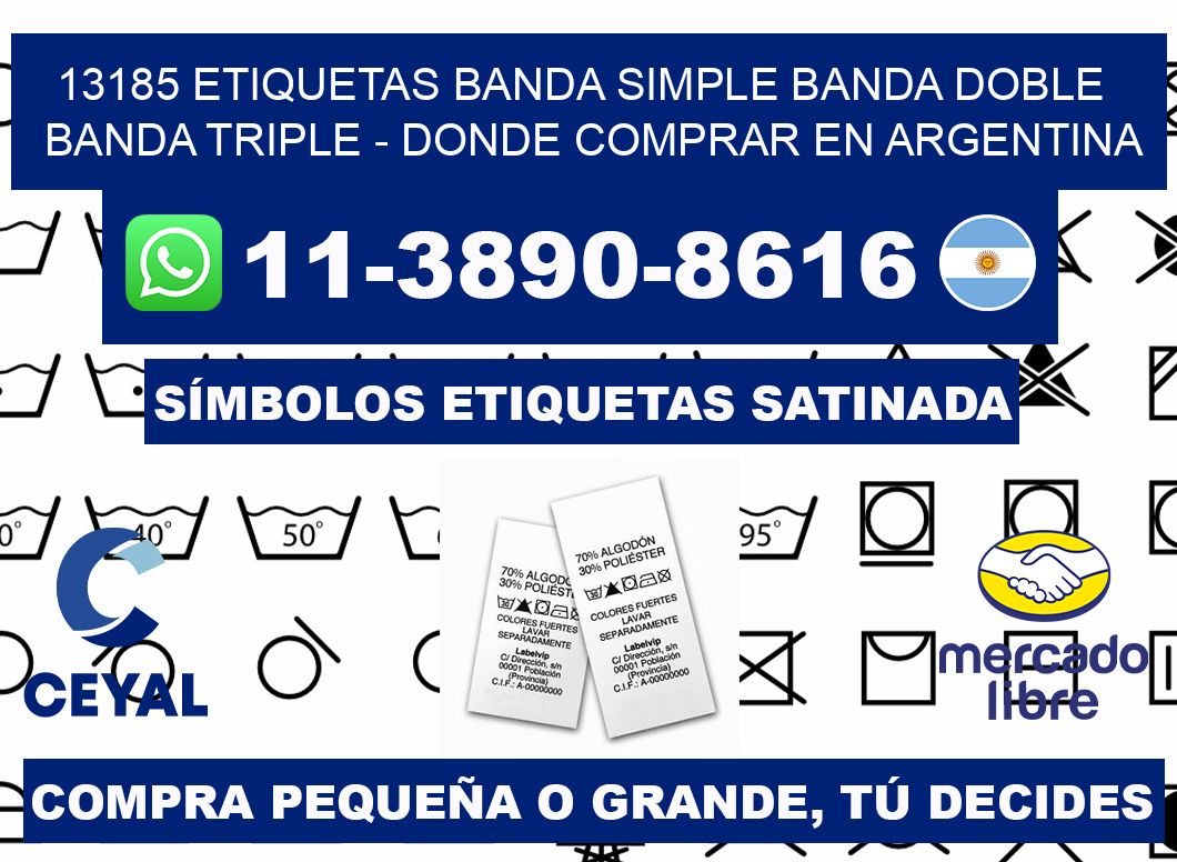 13185 etiquetas banda simple banda doble banda triple - Donde Comprar en Argentina