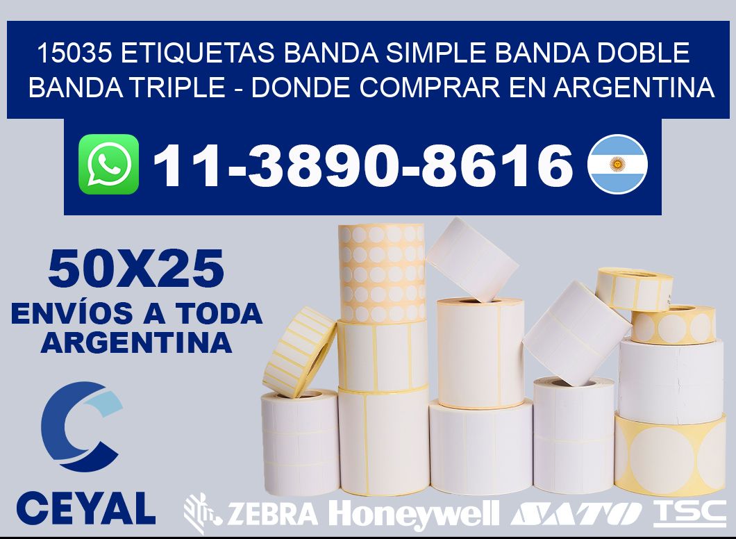 15035 etiquetas banda simple banda doble banda triple - Donde Comprar en Argentina