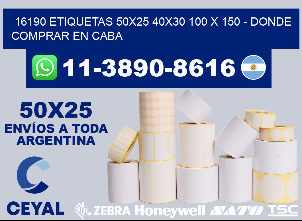 16190 etiquetas 50x25 40x30 100 x 150 - Donde Comprar en Caba