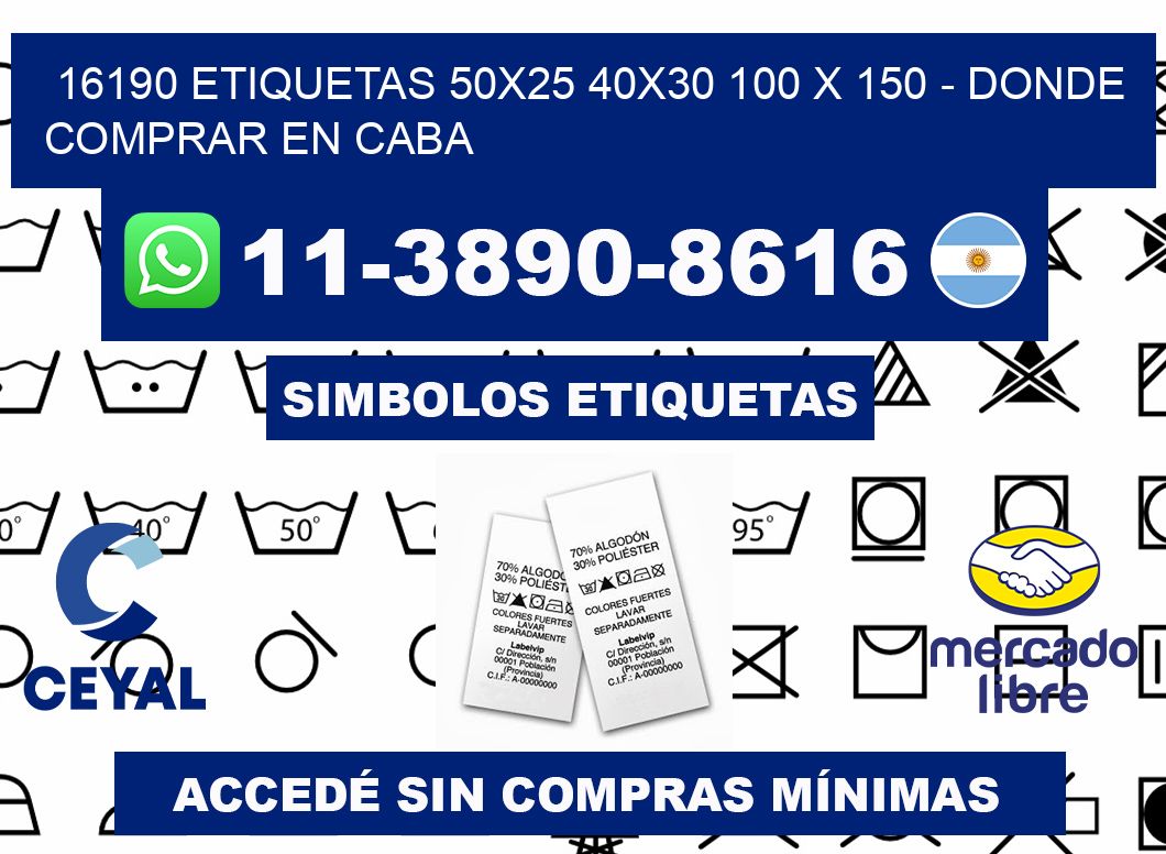 16190 etiquetas 50x25 40x30 100 x 150 - Donde Comprar en Caba
