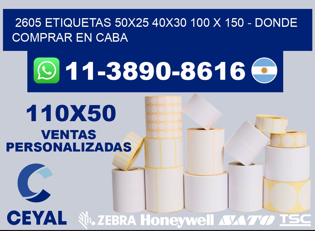 2605 etiquetas 50x25 40x30 100 x 150 - Donde Comprar en Caba