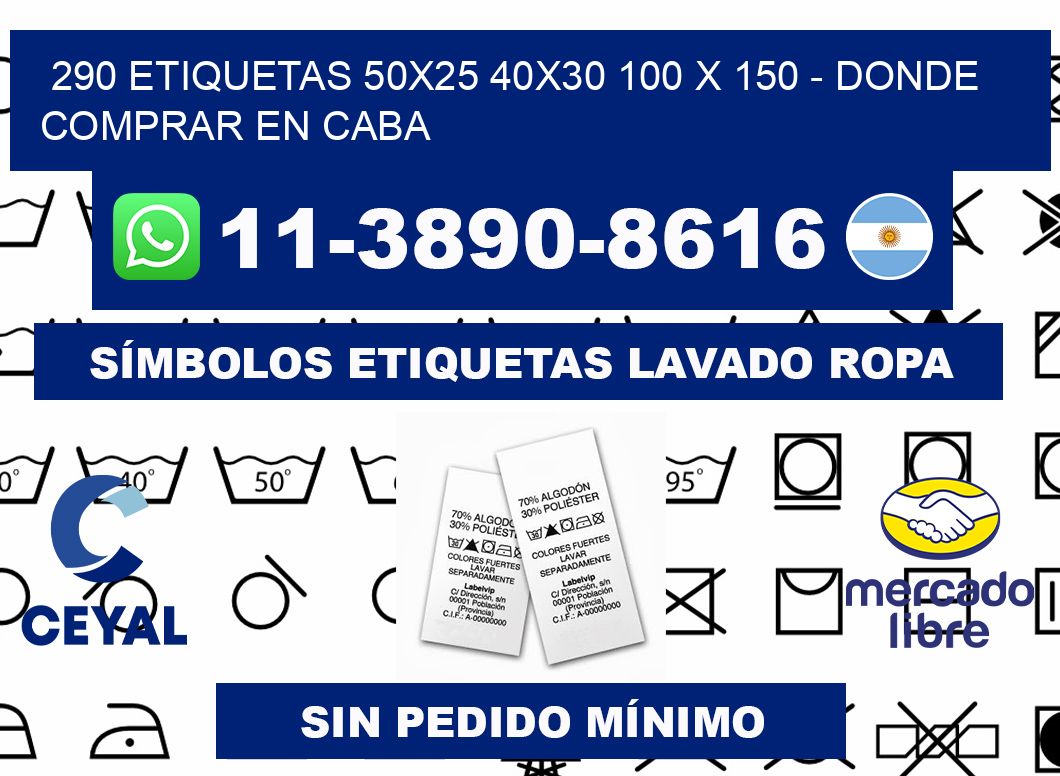 290 etiquetas 50x25 40x30 100 x 150 - Donde Comprar en Caba