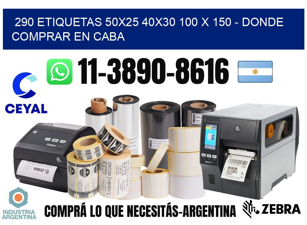 290 etiquetas 50x25 40x30 100 x 150 - Donde Comprar en Caba