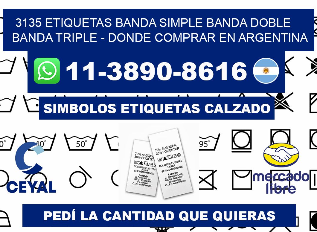 3135 etiquetas banda simple banda doble banda triple - Donde Comprar en Argentina