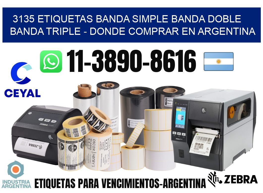 3135 etiquetas banda simple banda doble banda triple - Donde Comprar en Argentina