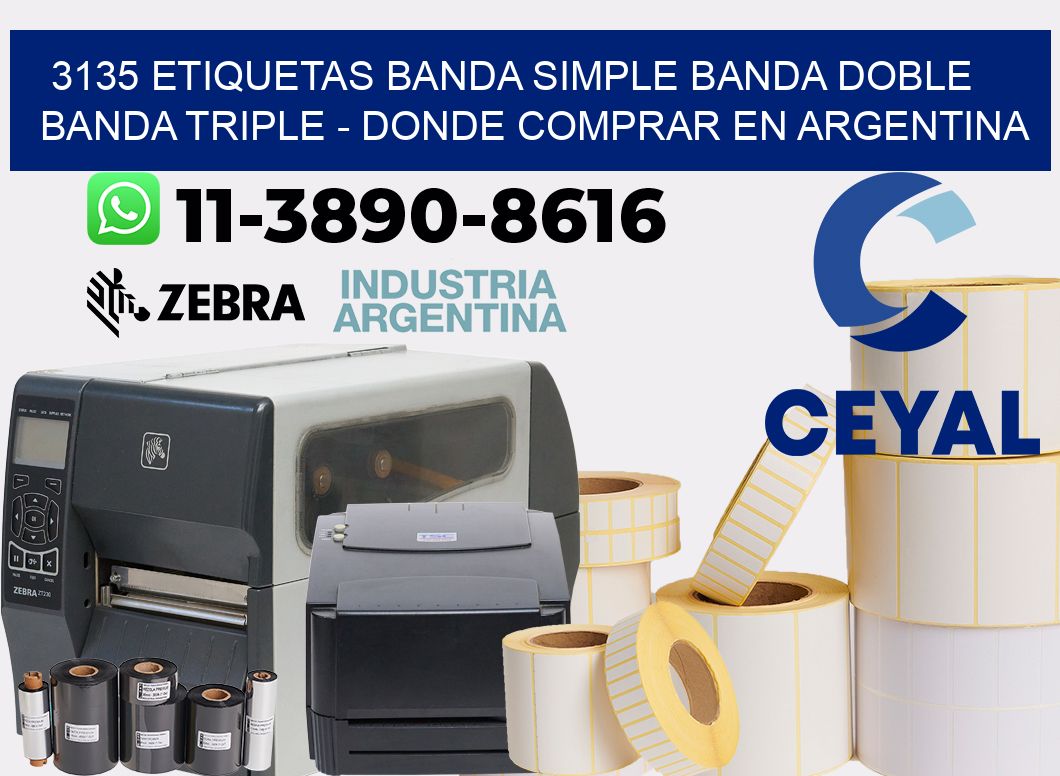 3135 etiquetas banda simple banda doble banda triple - Donde Comprar en Argentina