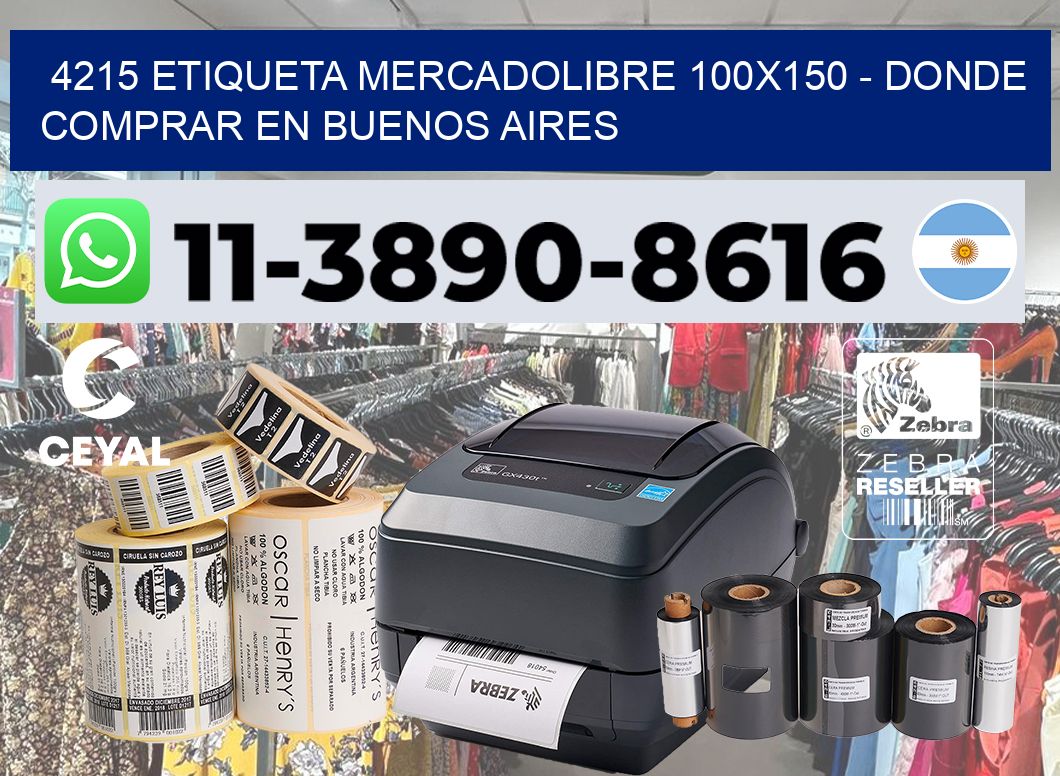 4215 etiqueta MercadoLibre 100×150 – Donde Comprar en Buenos Aires