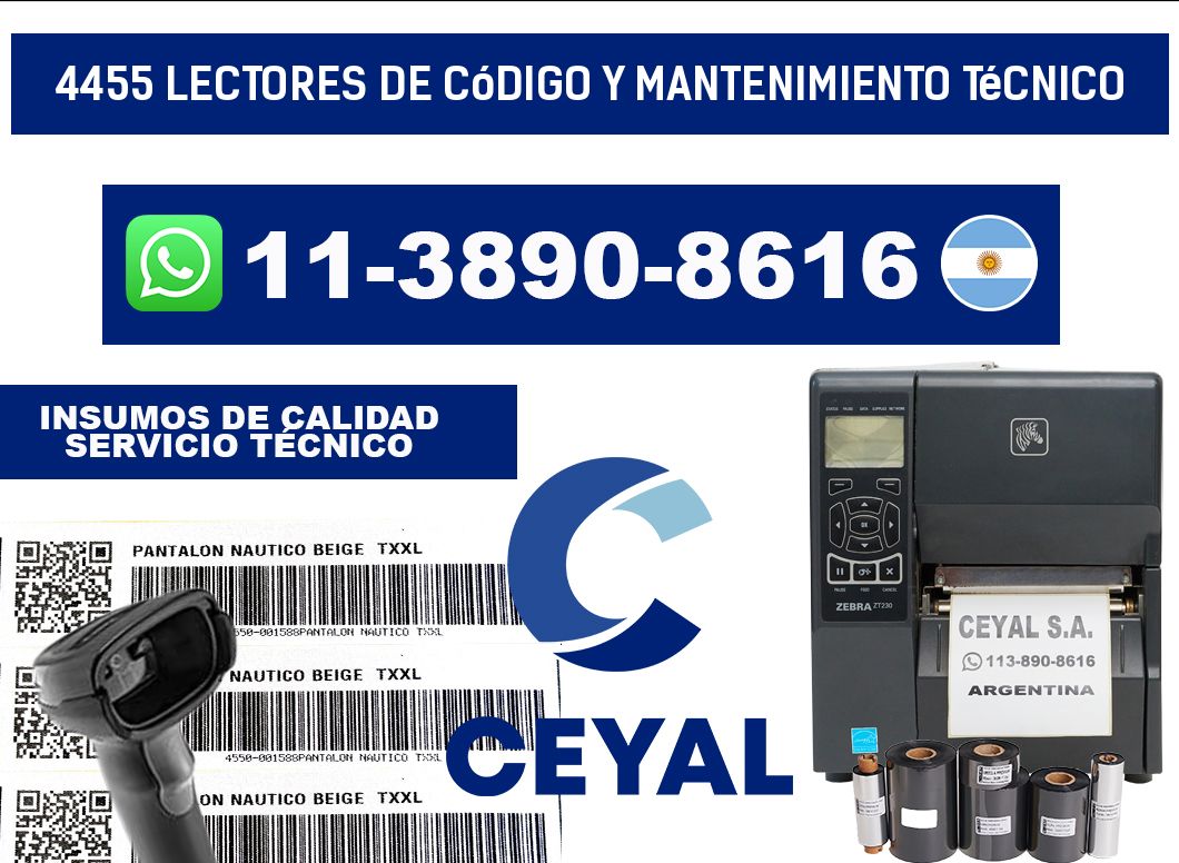 4455 Lectores de Código y Mantenimiento Técnico