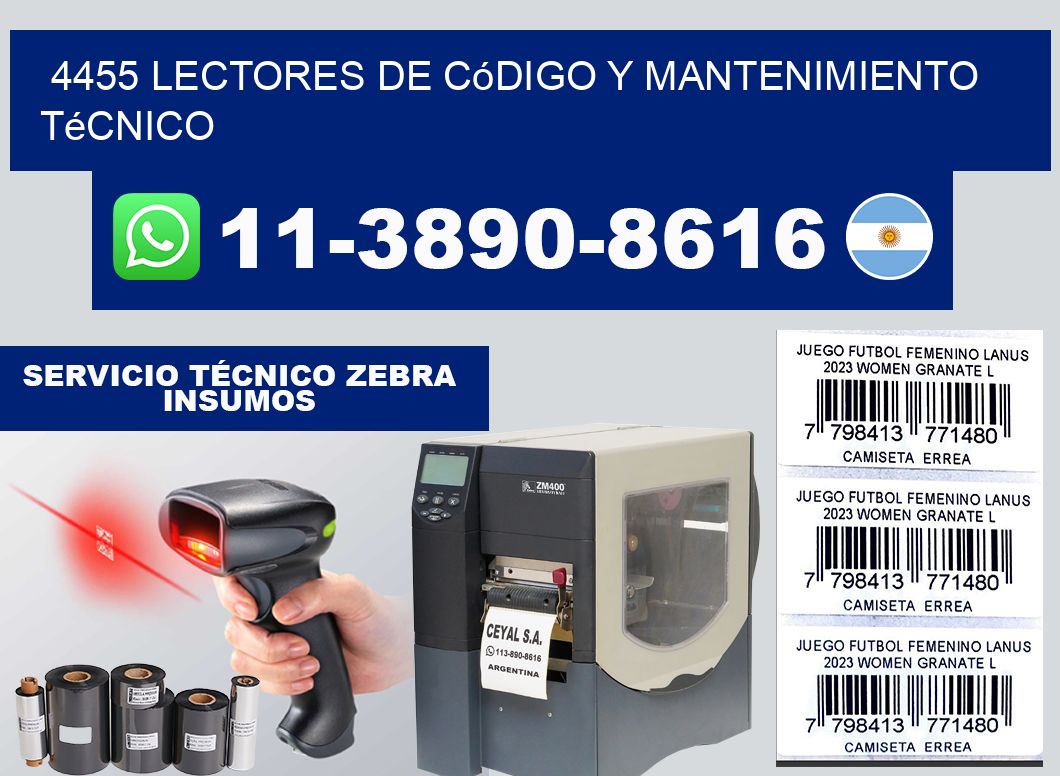 4455 Lectores de Código y Mantenimiento Técnico