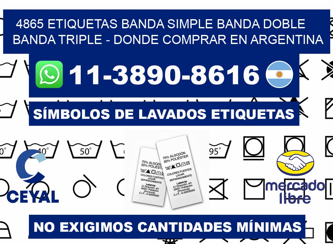 4865 etiquetas banda simple banda doble banda triple - Donde Comprar en Argentina