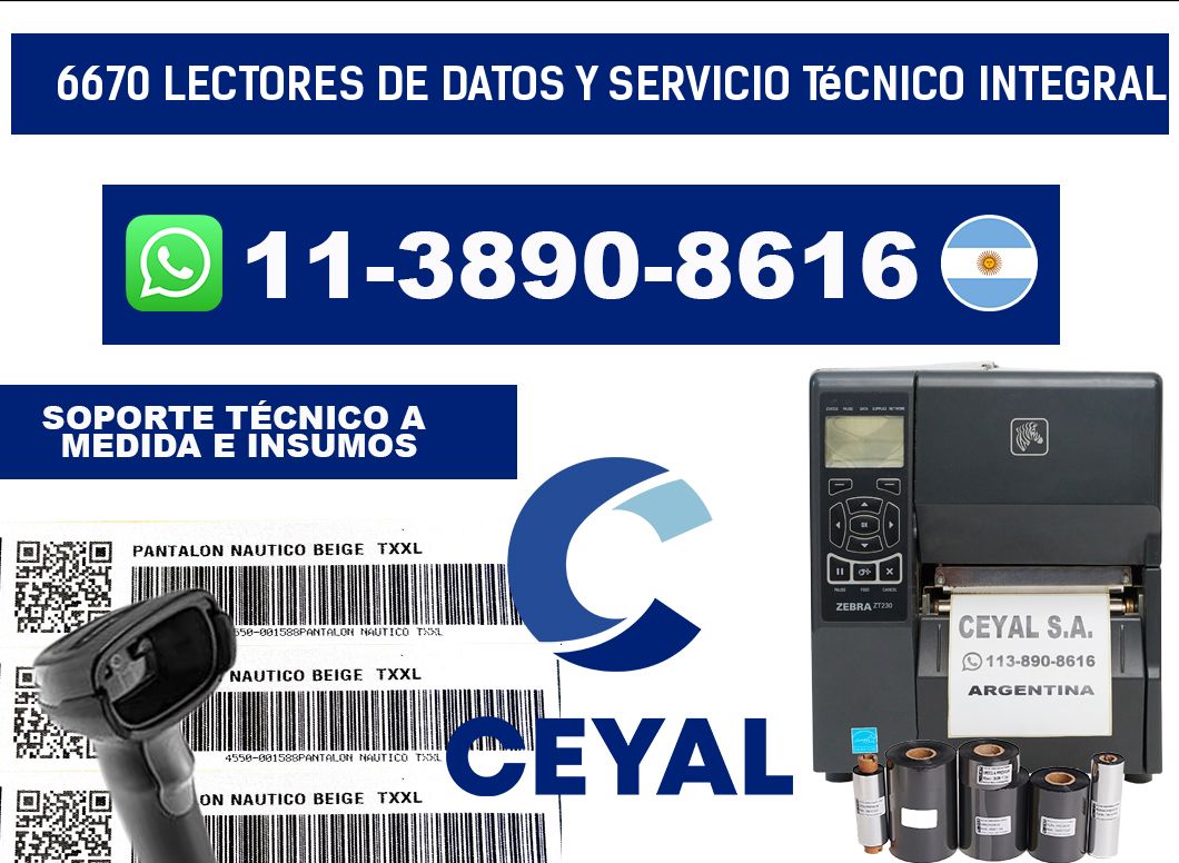 6670 Lectores de Datos y Servicio Técnico Integral