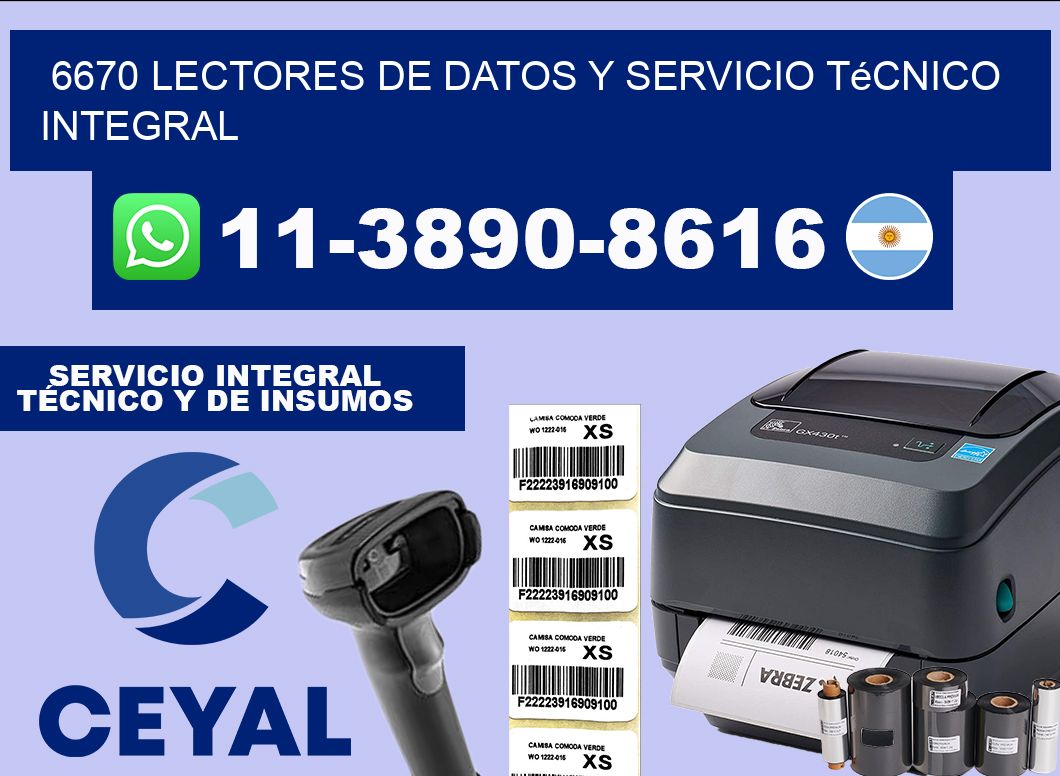 6670 Lectores de Datos y Servicio Técnico Integral